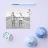 Budget Moderne Foto horizontaal 4 B&W Wedding Flyer (Enkel)