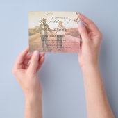 Budget Moderne Foto Horizontaal 4 Effect Trouwdag Flyer (Hand)