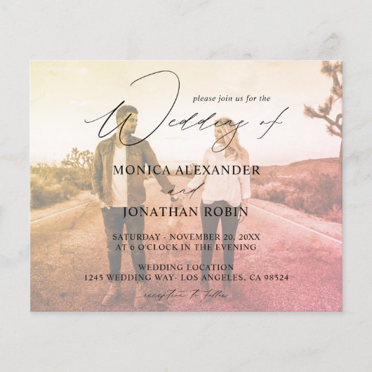 Budget Moderne Foto Horizontaal 4 Effect Trouwdag Flyer (Voorkant)