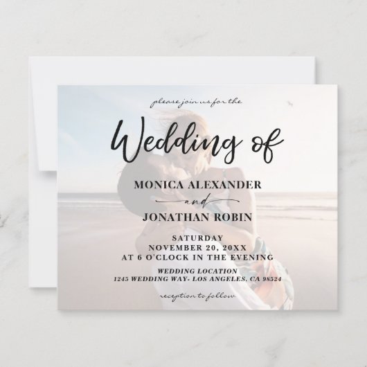 Budget Moderne Foto Horizontal 2 Wedding (Voorkant)