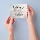 Budget Moderne Foto Horizontal 2 Wedding Flyer (Hand)