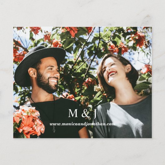 Budget Moderne Foto Horizontal Wedding Flyer (Achterkant)