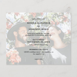 Budget Moderne Foto Horizontal Wedding Flyer