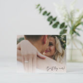 Budget Moderne foto Huwelijksbudget Dank u Briefkaart (Staand voorkant)