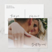 Budget Moderne foto Huwelijksbudget Dank u Briefkaart (Voorkant / Achterkant)