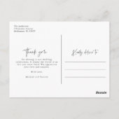 Budget Moderne foto Huwelijksbudget Dank u Briefkaart (Achterkant)