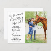 Budget Moderne Foto Paardenbruiloft bespaart datum (Voorkant / Achterkant)