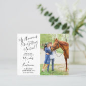 Budget Moderne Foto Paardenbruiloft bespaart datum (Staand voorkant)