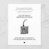 Budget moderne foto QR code bruiloft bewaar de dat (Achterkant)
