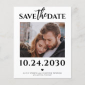 Budget moderne foto QR code bruiloft bewaar de dat (Voorkant)