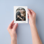 Budget moderne foto QR CODE bruiloft bewaar de dat Flyer (Hand)