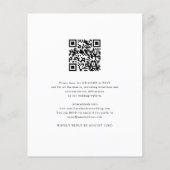 Budget moderne foto QR-code trouwuitnodiging (Achterkant)