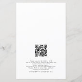 Budget Moderne Foto QR Code Wedding Uitnodiging (Achterkant)