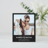Budget Moderne Foto QR Code Wedding Uitnodiging (Staand voorkant)