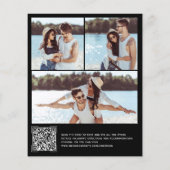 Budget Moderne Foto QR Code Wedding Uitnodiging (Achterkant)