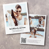 Budget Moderne Foto QR Code Wedding Uitnodiging