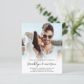 Budget Moderne Foto QR Code Wedding Uitnodiging (Staand voorkant)