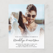 Budget Moderne Foto QR Code Wedding Uitnodiging (Voorkant)