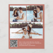 Budget Moderne Foto QR Code Wedding Uitnodiging (Achterkant)