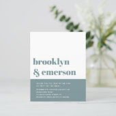 Budget Moderne Foto QR Code Wedding Uitnodiging (Staand voorkant)