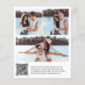Budget Moderne Foto QR Code Wedding Uitnodiging (Achterkant)