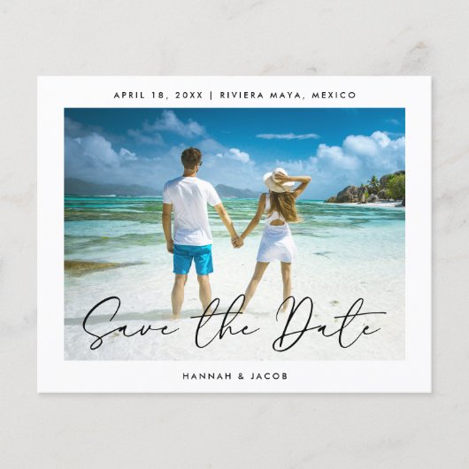 Budget Moderne foto Save the Date Flyer (Voorkant)