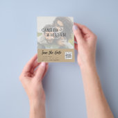 BUDGET Moderne FOTO Save the Date QR CODE RSVP Flyer (Hand)