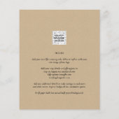 BUDGET Moderne FOTO Save the Date QR CODE RSVP Flyer (Achterkant)