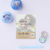 BUDGET Moderne FOTO Save the Date QR CODE RSVP Flyer (Enkel)