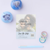 BUDGET Moderne FOTO Save the Date QR CODE RSVP Flyer (Enkel)