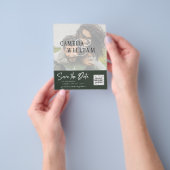 BUDGET Moderne FOTO Save the Date QR CODE RSVP Flyer (Hand)