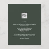 BUDGET Moderne FOTO Save the Date QR CODE RSVP Flyer (Achterkant)