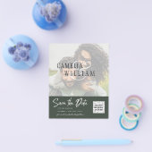 BUDGET Moderne FOTO Save the Date QR CODE RSVP Flyer (Enkel)