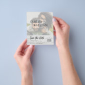 BUDGET Moderne FOTO Save the Date QR CODE RSVP Flyer (Hand)