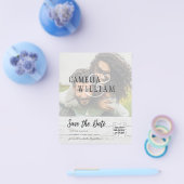 BUDGET Moderne FOTO Save the Date QR CODE RSVP Flyer (Enkel)