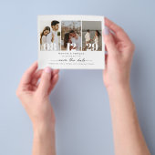 Budget moderne foto Save the Date uitnodiging Flyer (Hand)