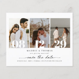 Budget moderne foto Save the Date uitnodiging Flyer
