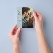 Budget Moderne Foto & Side Save the Date - D Blue Flyer (Hand)