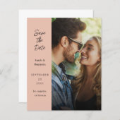 Budget Moderne Foto & Side Save the Date - Natural (Voorkant / Achterkant)