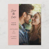 Budget Moderne Foto & Side Save the Date - Roos (Voorkant)