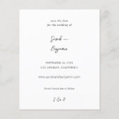 Budget Moderne Foto & Side Save the Date - Roos Flyer (Achterkant)