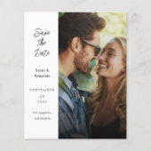 Budget Moderne Foto & Side Save the Date - White Flyer (Voorkant)
