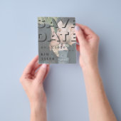 Budget moderne foto trouwkaart save the date flyer (Hand)