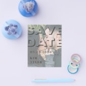 Budget moderne foto trouwkaart save the date flyer (Enkel)