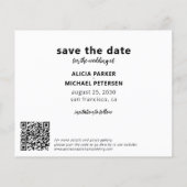 Budget moderne foto trouwkaart save the date flyer (Achterkant)