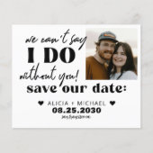 Budget moderne foto trouwkaart save the date flyer (Voorkant)