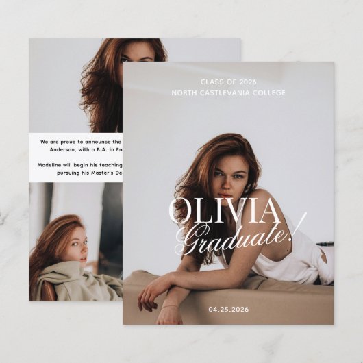 BUDGET Moderne foto-typografie script grad fete  (Voorkant / Achterkant)