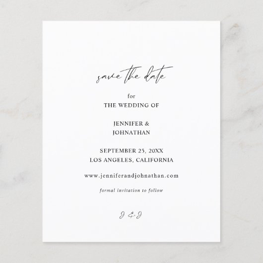 Budget Moderne Foto Verti W sparen Datum V2 Flyer (Achterkant)