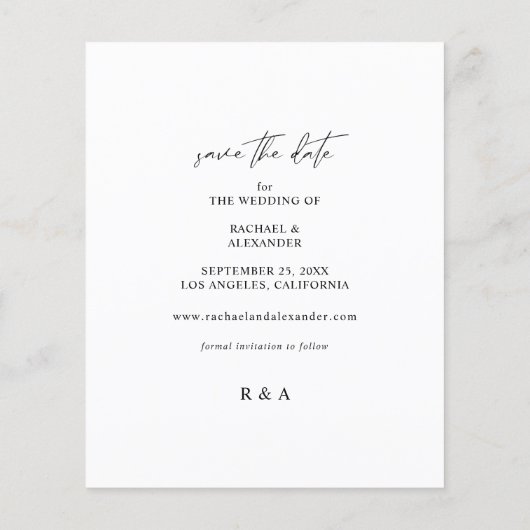 Budget Moderne Foto Verticaal W Sparen de Datum (Achterkant)