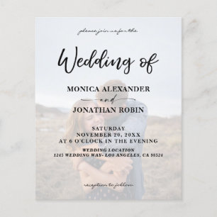 Budget Moderne Foto Vertical 2 Wedding Flyer